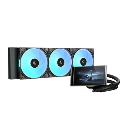 WATER COOLER DEEPCOOL LT360 VISION ARGB 360MM AMD/INTEL COM DISPLAY PRETO - LT360VISION-BKAMMC-G-1