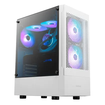 GABINETE GAMER MID TOWER 3 FANS SEM FONTE TALOS E3 MESH BRANCO GAMDIAS