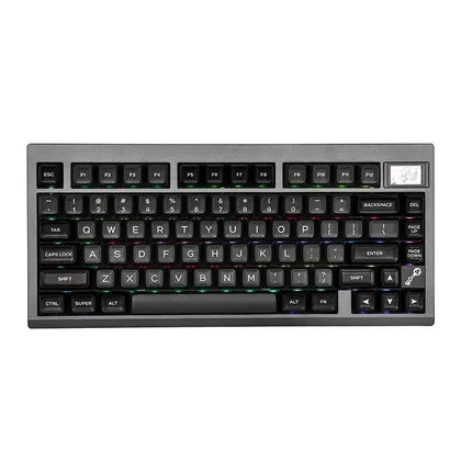Teclado Mecanico Epomaker TH80 Pro V2, ARGB, VIA, Switch Budgerigar, Black, TH80PROV2-BK-BD