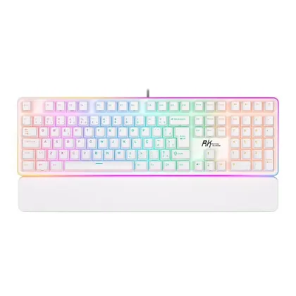 Teclado Mecanico Gamer Royal Kludge RK918, RGB, ABNT2, Switch Red, Branco, RK918-WHIT-H-POR