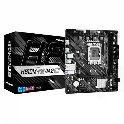 Placa Mãe ASRock H610M-H2/M.2 D5, LGA 1700, DDR5, Micro ATX, 90-MXBML0-A0UAYZ