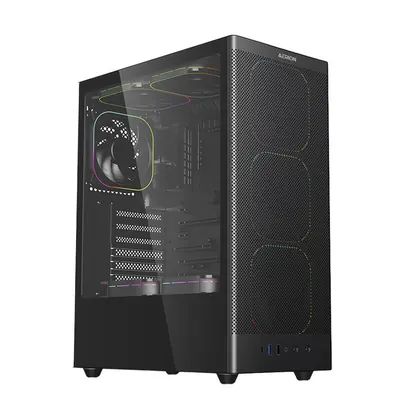 GABINETE GAMER MID TOWER SEM FAN SEM FONTE GAB100 ARCH II PRETO AERION