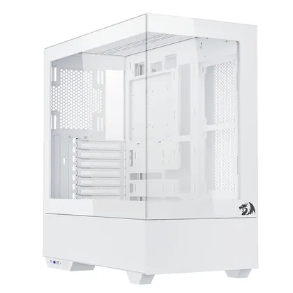 GABINETE GAMER MID TOWER SEM FONTE CA-607W REFLECT FLOW PRO PRETO REDRAGON