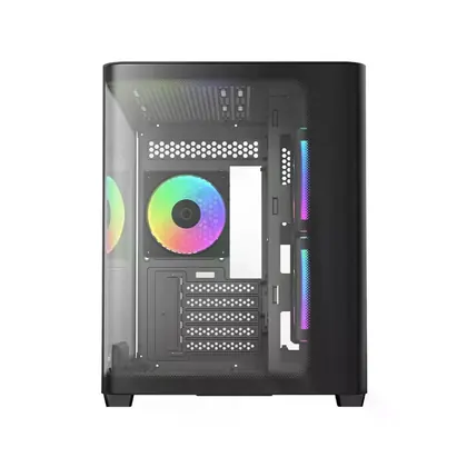 Gabinete Gamer Ocypus Iota C50 Curve Digital ARGB, Preto, Mid Tower, Sem fonte, Sem fans, OTA-C50-BKD300CD-GL