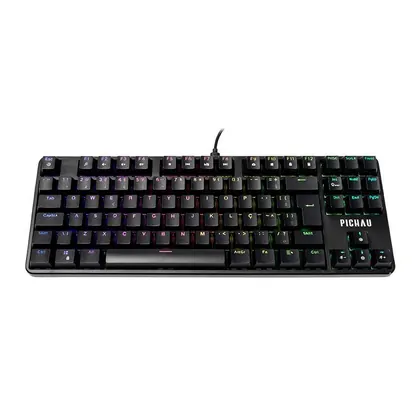 Teclado Mecanico Pichau Aurum V80, RGB, PTB, Switch Huano Vermelho, Preto, PG-ARMT-RGB01