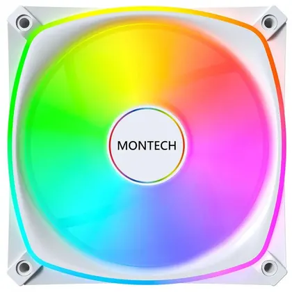 Cooler Para Gabinete Montech AX120 PRO, ARGB, 120mm, Branco
