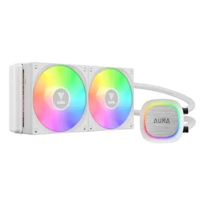 Water Cooler GAMDIAS AURA GL240 V2 WH, 240mm, ARGB, Branco, AURAGL240V2WH