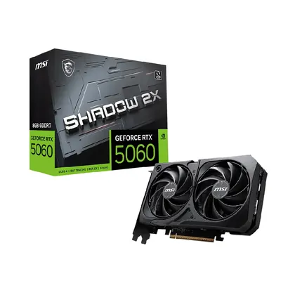 Placa de Vídeo MSI RTX 5060 Shadow 2X OC 8GB GDDR7 128bits - 912-V537-038