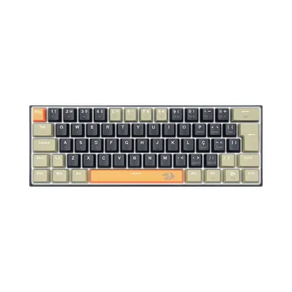TECLADO MECANICO USB GAMER LAKSHMI SWITCH BROWN REDRAGON K606-OG&BK&GY