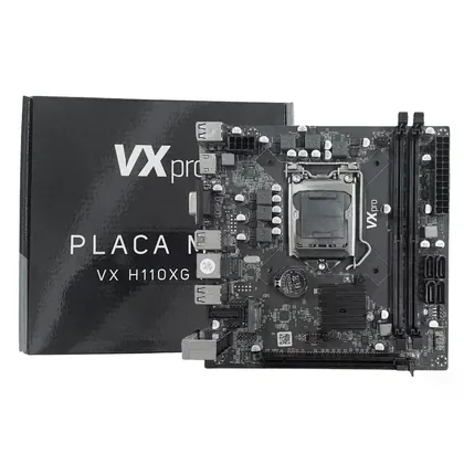 Placa Mãe VX Pro H110XG, M2, LGA 1151, DDR4, Micro ATX, VXH110XGM2