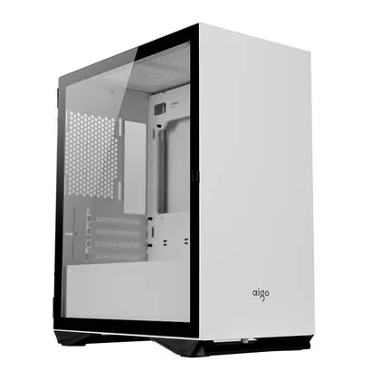 GABINETE GAMER AIGO DARKFLASH DLM 22 BRANCO LATERAL VIDRO, AIGO-DARKFLASH-DLM-22-WH