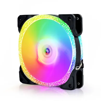 FAN 120MM ROUND5 CRYSTAL FORWARD ARGB PRETO R5-CRYSTAL-FW-B-2199