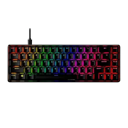 TECLADO MECANICO USB GAMER HYPERX ALLOY ORIGINS 65% SWITCH RED PRETO 4P5D6AA#ABA