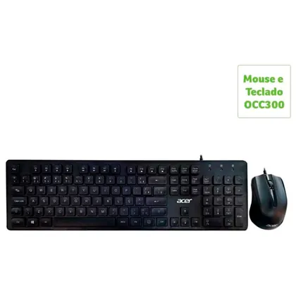 Teclado e mouse office com cabo Acer OCC300