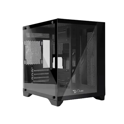 GABINETE GAMER MICRO ATX SEM FAN SEM FONTE DUEX DXGA270-2 BK PRETO