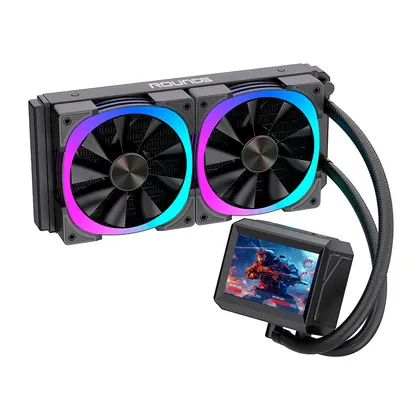 WATER COOLER ROUND5 NOTUS BLACK ARGB 240MM AMD/INTEL COM DISPLAY LCD R5-WC-NOTUS-240B-2226
