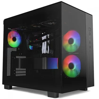 Gabinete Gamer Montech King 65 Pro, Mid Tower, ATX, Black, Sem Fonte, Com 3 Fans ARGB, Preto