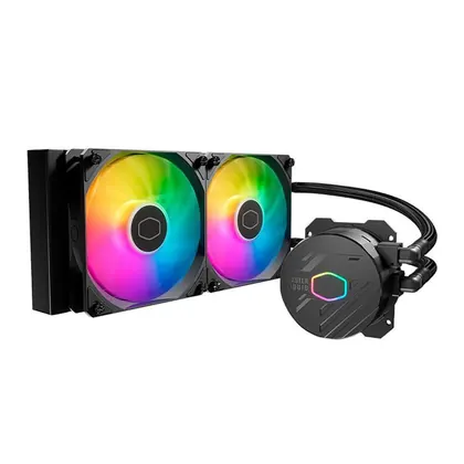 WATER COOLER COOLER MASTER MASTERLIQUID 240L CORE ARGB 240MM AMD/INTEL PRETO MLW-D24M-A18PZ-R1