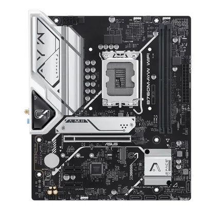Placa Mãe Asus B760M-AYW, Intel LGA 1700, M-ATX, DDR5, Wi-Fi