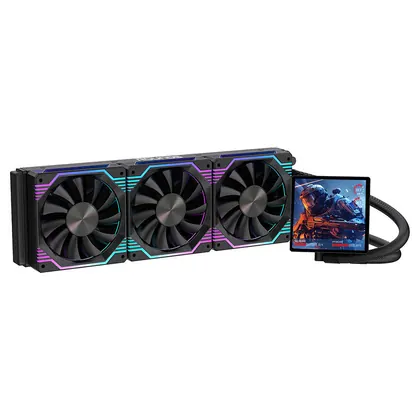 WATER COOLER ROUND5 ZEPHYRO BLACK ARGB 360MM AMD/INTEL COM DISPLAY LCD R5-WC-ZEPHYRO-360B-2224