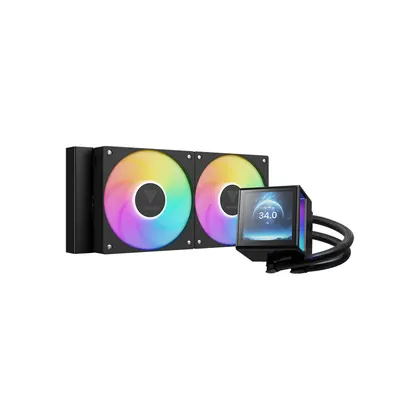 WATER COOLER GAMDIAS CHIONE P5 RGB 240MM AMD/INTEL P5-240 COM DISPLAY PRETO
