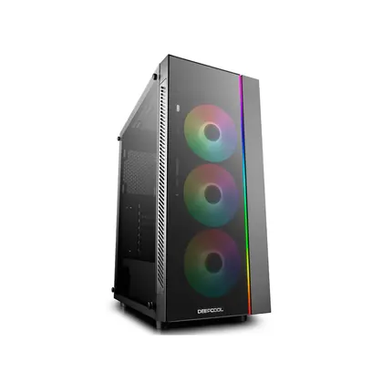Gabinete Gamer DeepCool Matrexx 55 ADD-RGB V3 3F, Mid Tower, Vidro Temperado, Black, 3 Fans - DP-ATX-MATREXX55-AR-3F