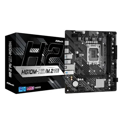 Placa Mãe Asrock H610M-H2/M.2 D5 LGA 1700 2xDDR5 Chipset Intel H610 mATX