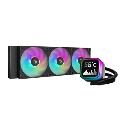 WATER COOLER DEEPCOOL LP360 RGB 360MM AMD/INTEL COM DISPLAY PIXEL PRETO - R-LP360-BKMSNC-G-1